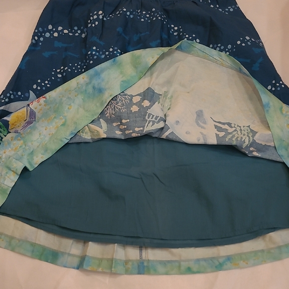 Modcloth Ocean Adventure Blue Midi Skirt-Sz-S - Picture 4 of 10